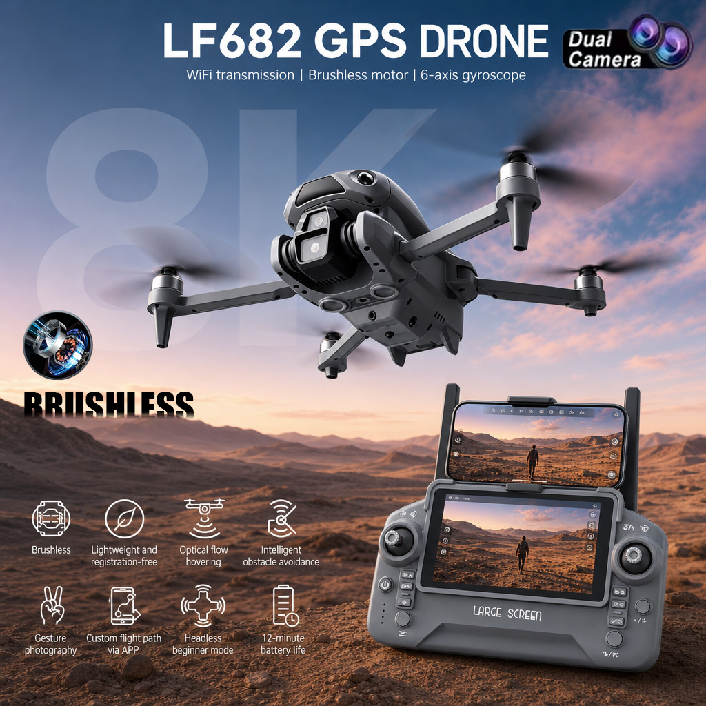 Drone Camera Professional - Neue LF682 Drohne mit 8K Dual-Kamera,